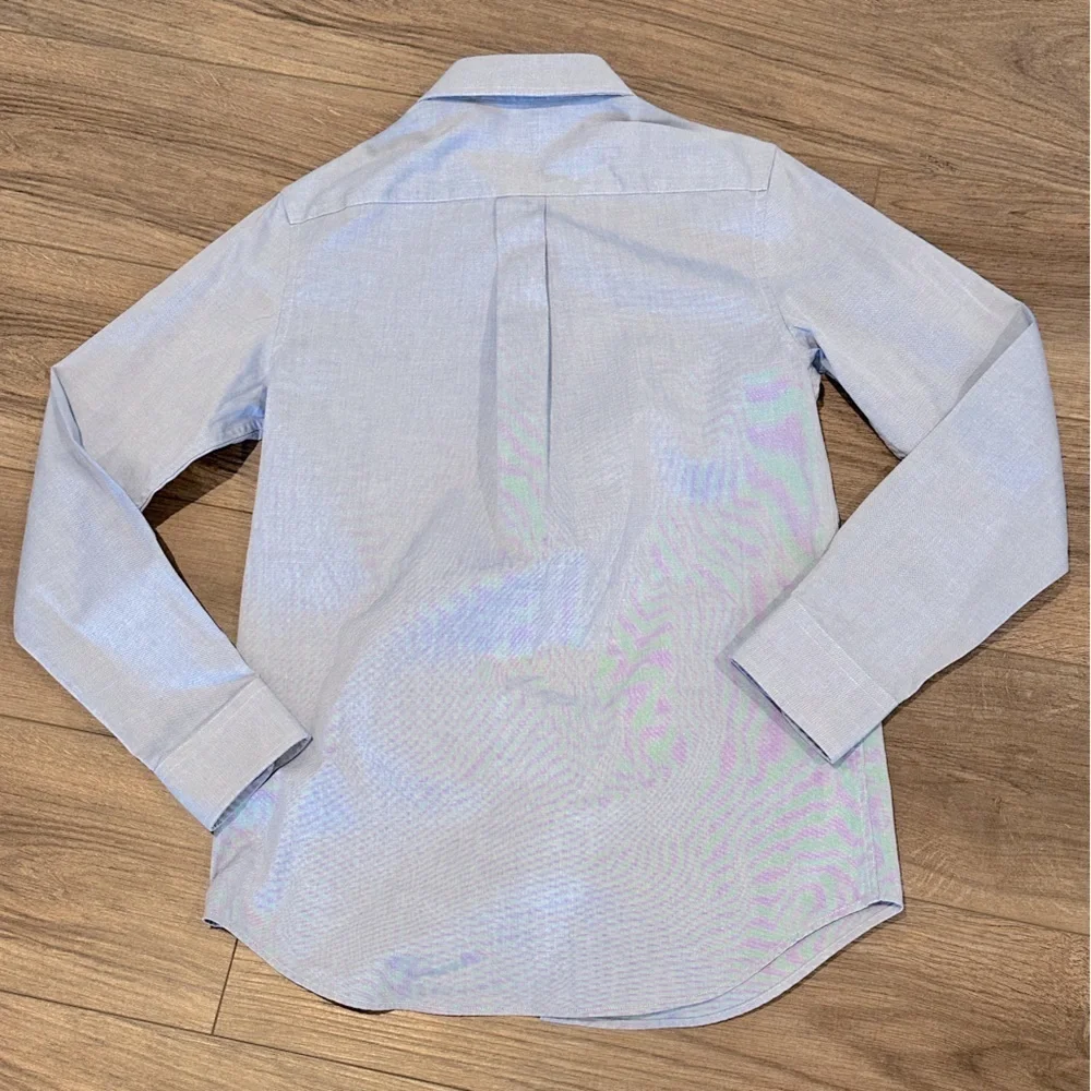 New! Ralph Lauren Blue Youth 16 Button Down Shirt with Logo Crest